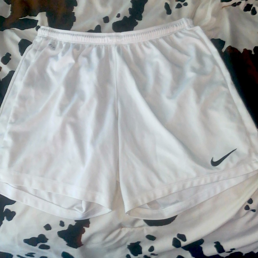 Women’s white Dri-Fit Nike shorts